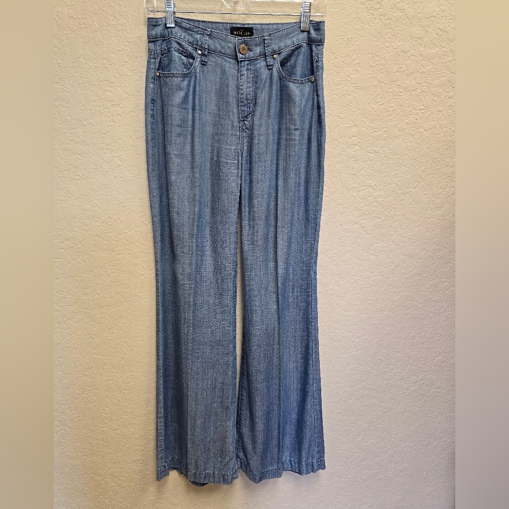 White House Black Market Light Blue Wide Leg Jeans